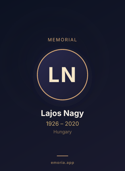 Memorial portrait of Lajos Nagy