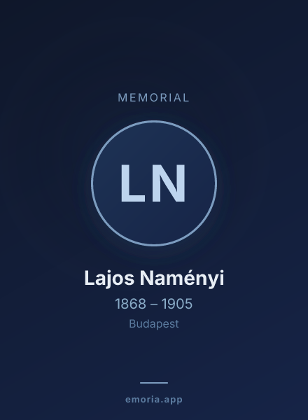 Memorial portrait of Lajos Naményi