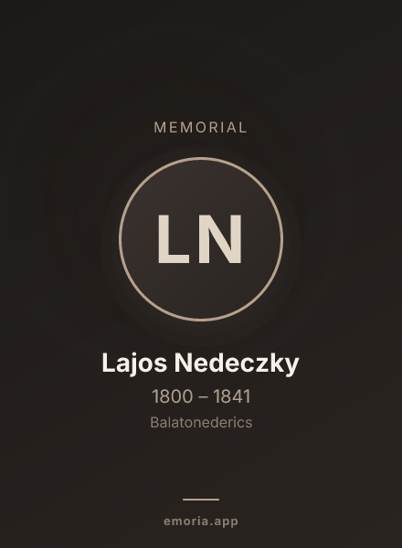 Memorial portrait of Lajos Nedeczky