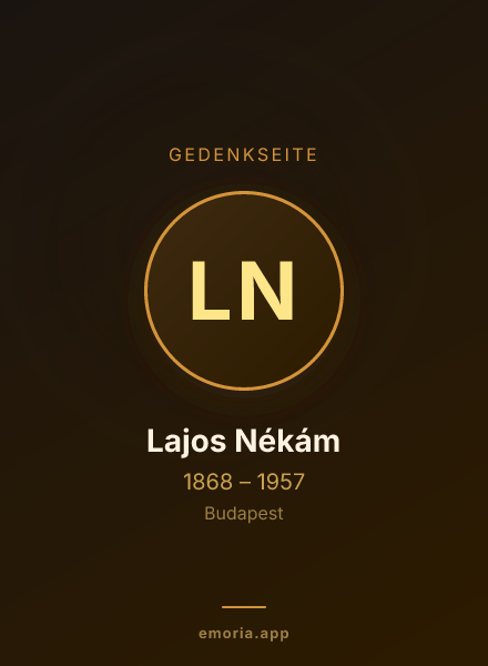 Gedenkportrait von Lajos Nékám