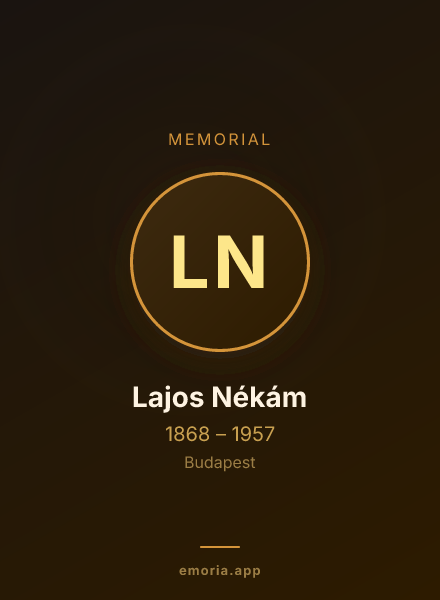 Memorial portrait of Lajos Nékám