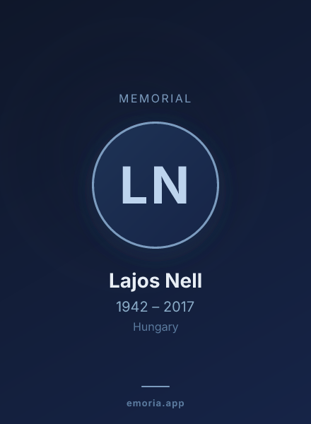Memorial portrait of Lajos Nell