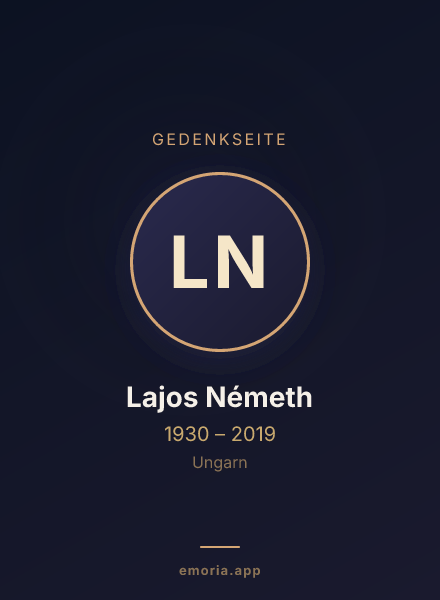 Gedenkportrait von Lajos Németh
