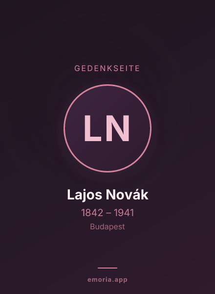 Gedenkportrait von Lajos Novák