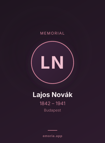 Memorial portrait of Lajos Novák