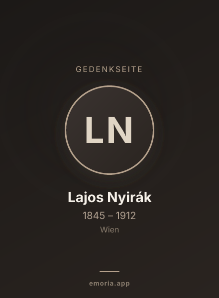 Gedenkportrait von Lajos Nyirák