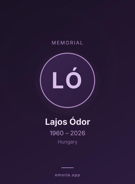 Memorial portrait of Lajos Ódor