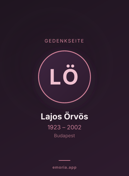 Gedenkportrait von Lajos Örvös