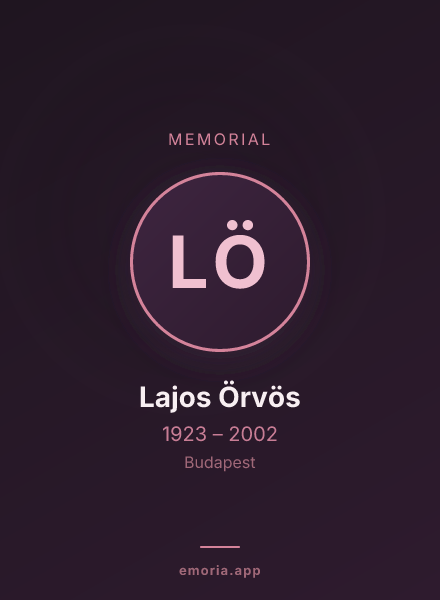 Memorial portrait of Lajos Örvös