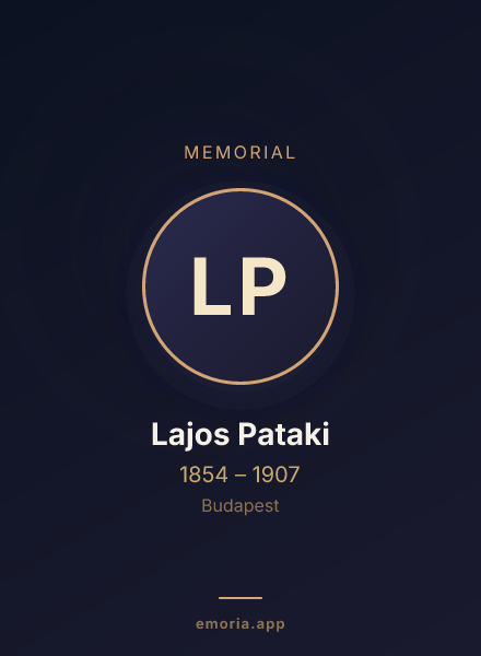 Memorial portrait of Lajos Pataki
