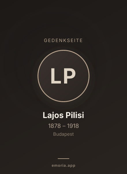Gedenkportrait von Lajos Pilisi