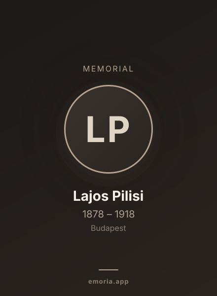 Memorial portrait of Lajos Pilisi