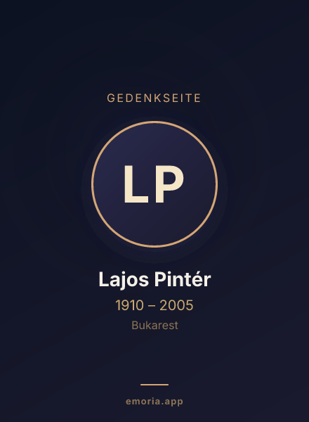 Gedenkportrait von Lajos Pintér