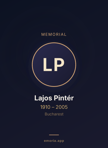 Memorial portrait of Lajos Pintér