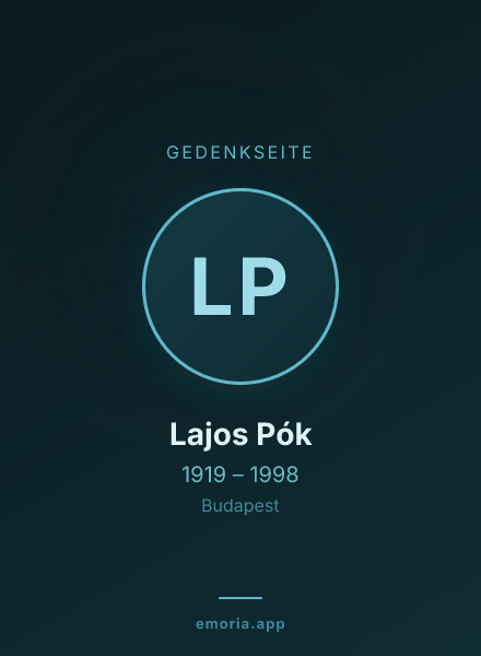 Gedenkportrait von Lajos Pók