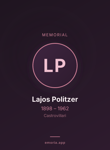 Memorial portrait of Lajos Politzer