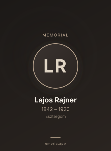 Memorial portrait of Lajos Rajner
