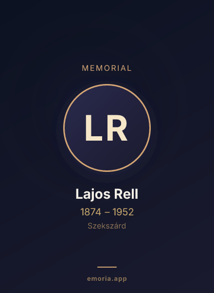 Memorial portrait of Lajos Rell