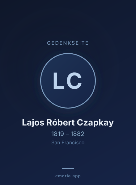 Gedenkportrait von Lajos Róbert Czapkay