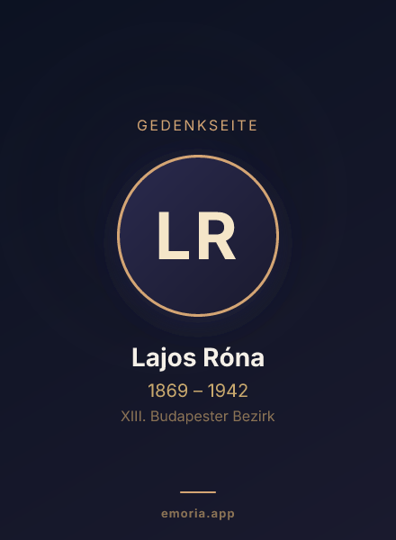 Gedenkportrait von Lajos Róna