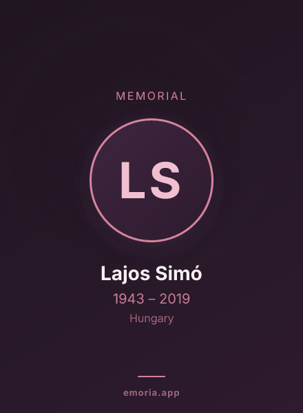 Memorial portrait of Lajos Simó