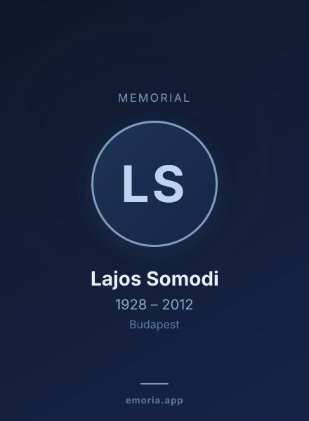 Memorial portrait of Lajos Somodi
