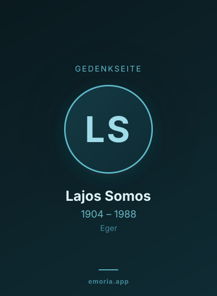 Gedenkportrait von Lajos Somos
