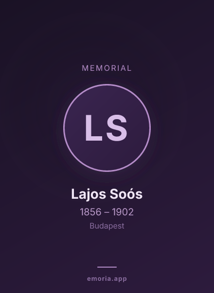 Memorial portrait of Lajos Soós