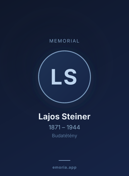 Memorial portrait of Lajos Steiner