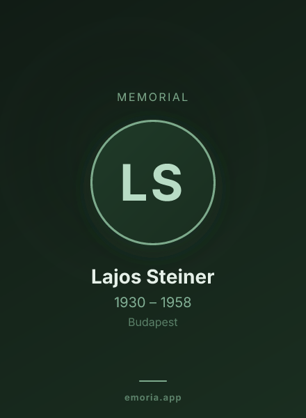 Memorial portrait of Lajos Steiner