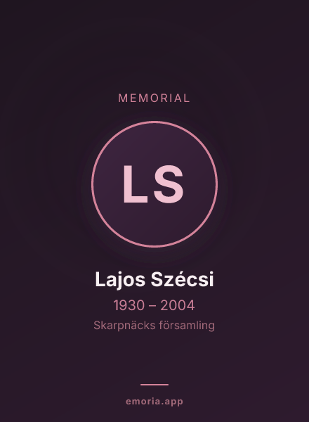 Memorial portrait of Lajos Szécsi