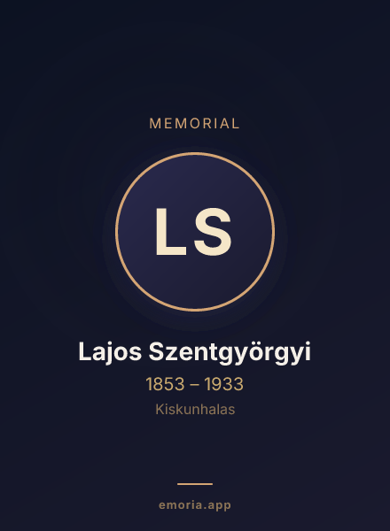 Memorial portrait of Lajos Szentgyörgyi
