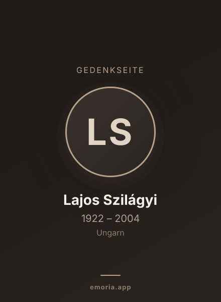 Gedenkportrait von Lajos Szilágyi
