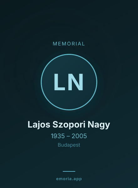 Memorial portrait of Lajos Szopori Nagy