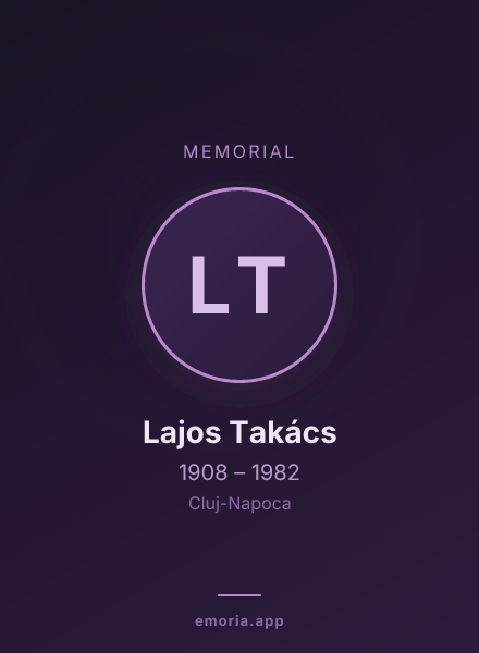 Memorial portrait of Lajos Takács