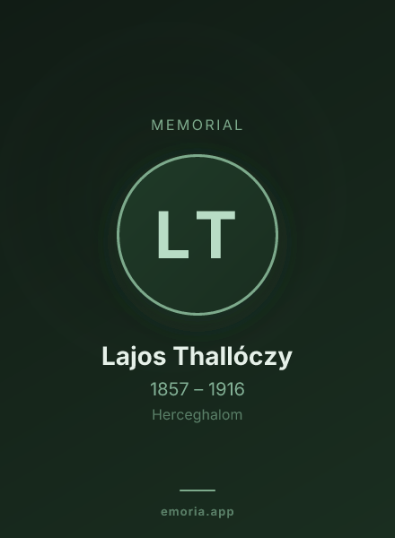 Memorial portrait of Lajos Thallóczy