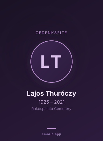 Gedenkportrait von Lajos Thuróczy