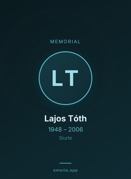 Memorial portrait of Lajos Tóth