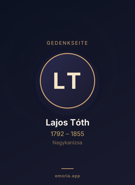Gedenkportrait von Lajos Tóth