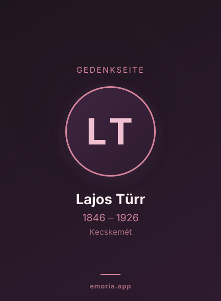 Gedenkportrait von Lajos Türr