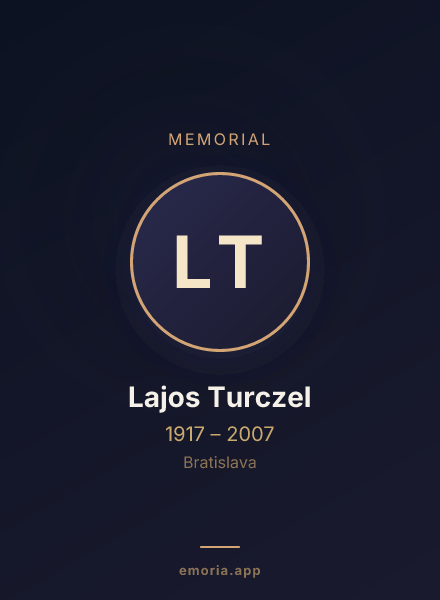 Memorial portrait of Lajos Turczel