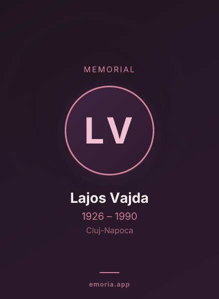 Memorial portrait of Lajos Vajda