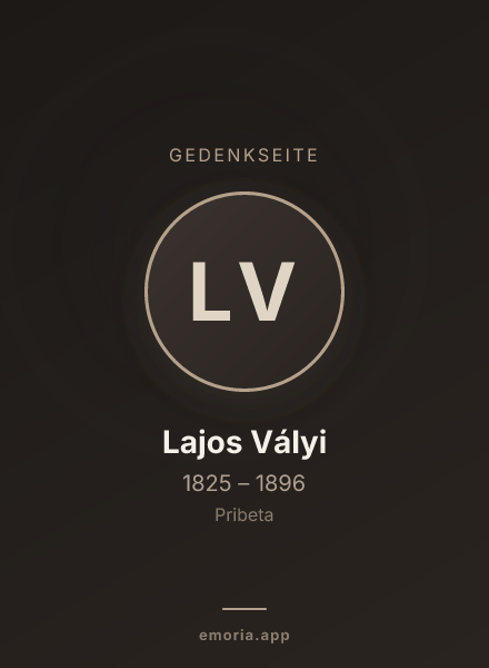 Gedenkportrait von Lajos Vályi