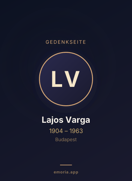 Gedenkportrait von Lajos Varga