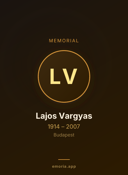 Memorial portrait of Lajos Vargyas