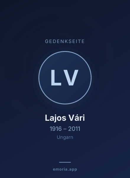 Gedenkportrait von Lajos Vári