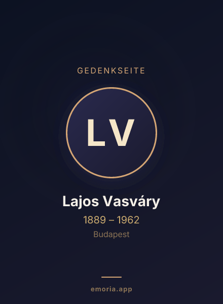 Gedenkportrait von Lajos Vasváry