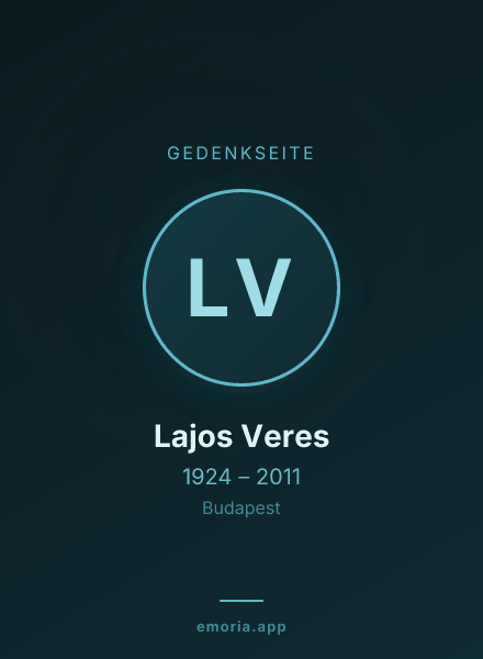 Gedenkportrait von Lajos Veres