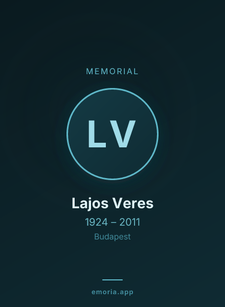 Memorial portrait of Lajos Veres