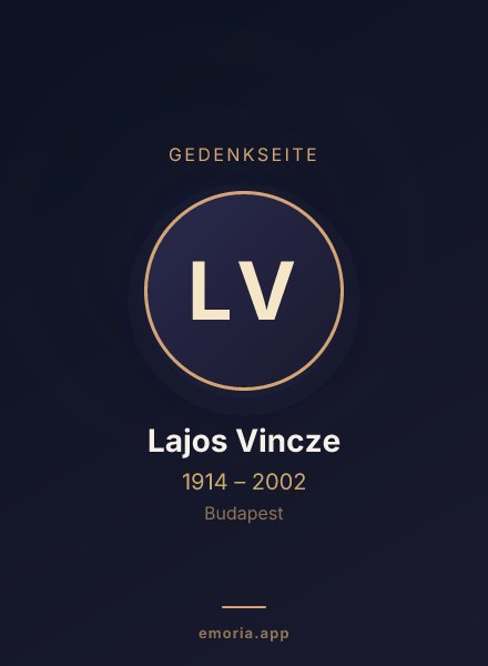 Gedenkportrait von Lajos Vincze